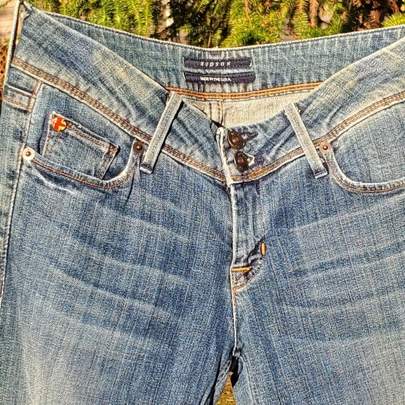 HUDSON Vintage Low Rise Boot Cut Jeans MED Wash Women's 26  NO FLAP BACK POCKETS - Picture 4 of 17
